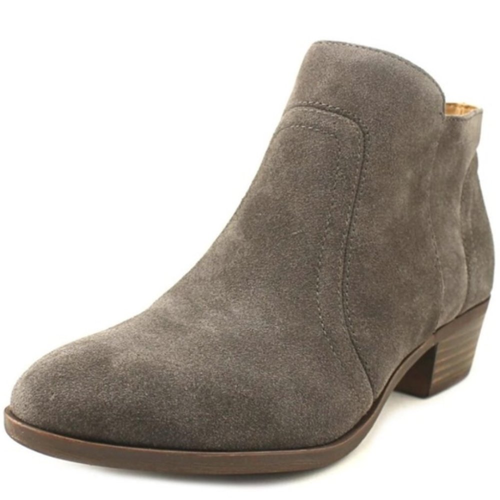 Lucky Brand Gray Suede Ankle Bootie, 8